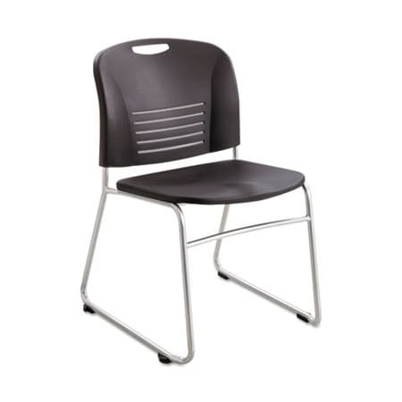 Safco Safco, VY SERIES STACK CHAIRS, BLACK SEAT/BLACK BACK, SILVER BASE, 2PK 4292BL